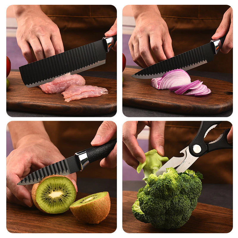 Kit com 6 facas de cozinha/Churrasco Profissional