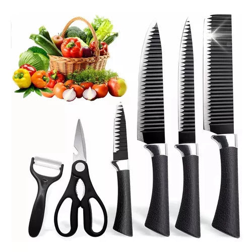 Kit com 6 facas de cozinha/Churrasco Profissional